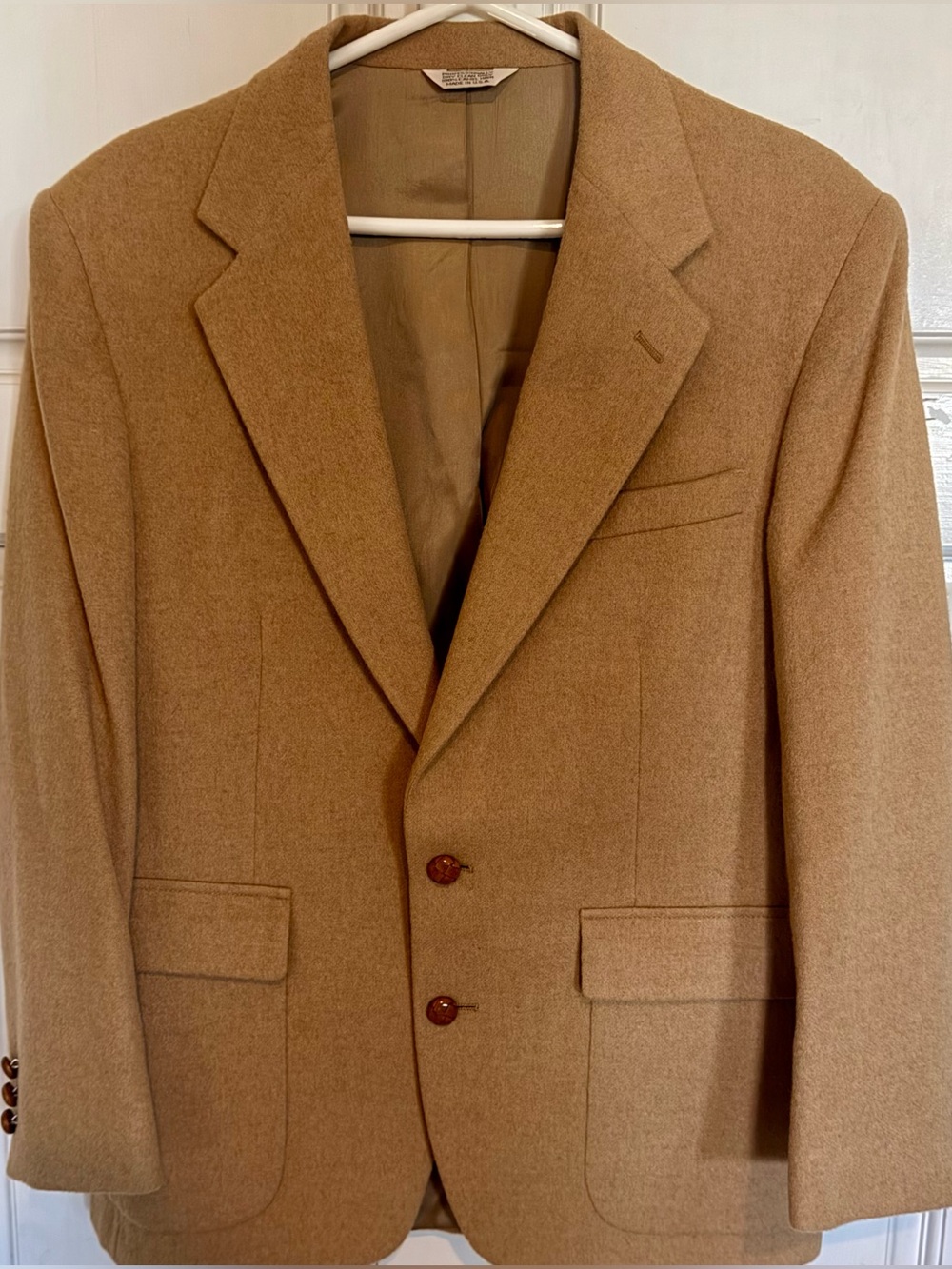 Classic 100% Camel Hair Single-Breast Blazer